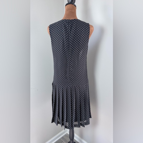 Uniqlo Vintage Black and White Polka Dot Midi Dress - Picture 4 of 13